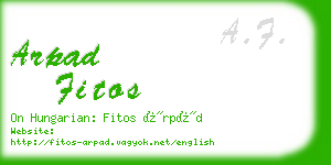 arpad fitos business card